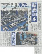北日本新聞「来た！新湊2200本」