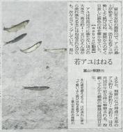 北日本新聞「若アユはねる」